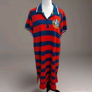 Disney World Dress Sz 2X Stripe Polo Rugby Short Sleeve Minnie Collar Cotton